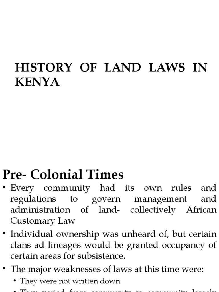 Class 5 History of Land Laws PDF Property Property Law