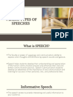 4 Basic Types of Speeches