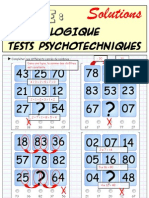 Logique - Test Psycho Techniques - Solutions