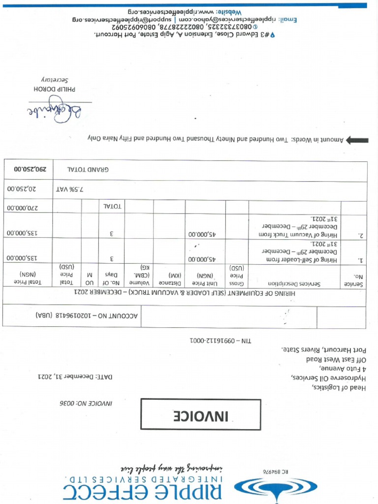 Dec Invoice | PDF