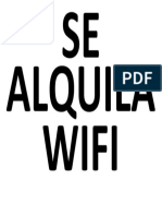 Se Alquila Wifi