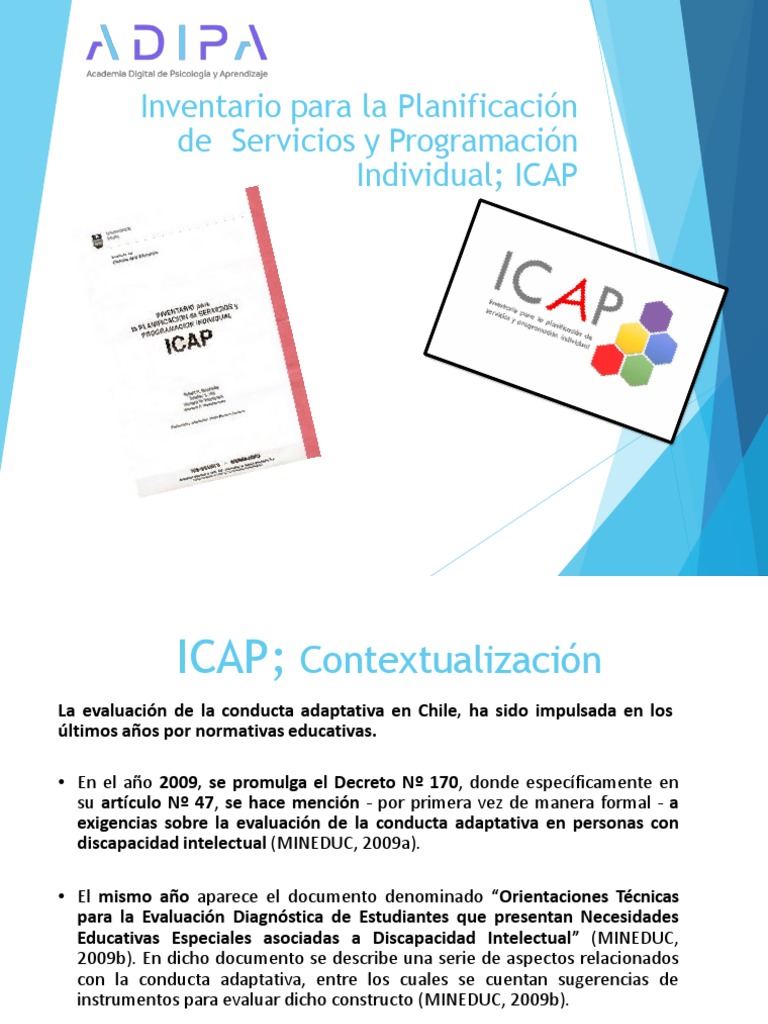 ICAP: Evaluación de Conducta Adaptativa | PDF | Comportamiento | Evaluación