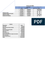 Escala de férias com datas e funcionários