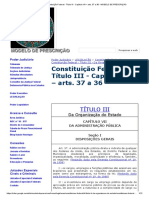 Constituição Federal - Título III - Capítulo VII - Arts. 37 A 36 - MODELO DE PRESCRIÇÃO