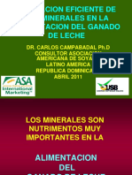 Optimización de la utilización de minerales en la alimentación del ganado lechero