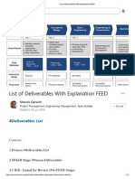 List of Deliverables With Explanation FEED