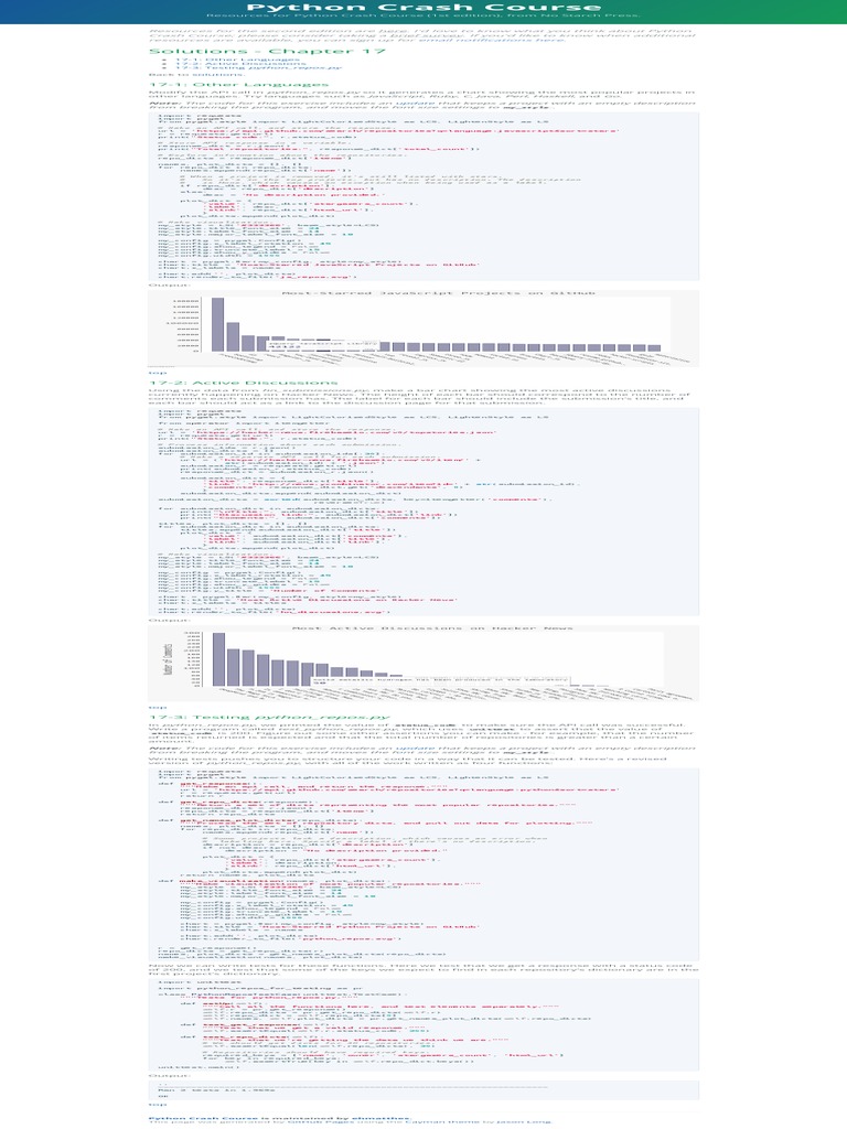 Python Crash Course by Ehmatthes 17 | PDF | Software Engineering ...