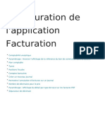 Configuration de Lapplication Facturation