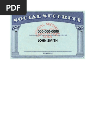 social security card template 01