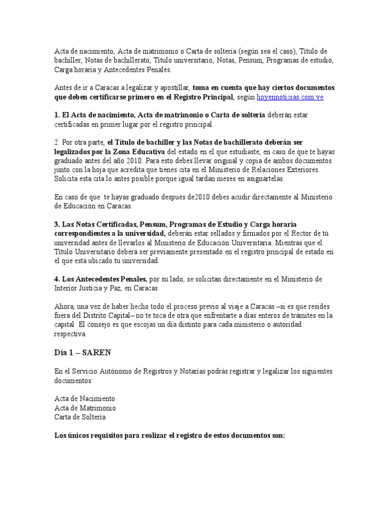 Guía para Apostillar Documentos en Venezuela | PDF | Certificado de ...