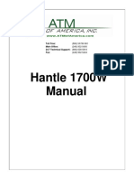 Hantle 1700W Manual: Toll Free: Main Office: 24/7 Technical Support: Fax