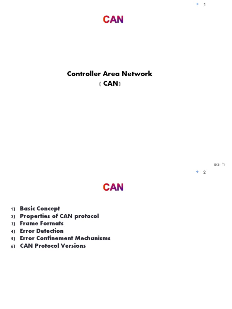 Basic Understanding Of Can Ppt Pdf Computing Information Age