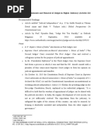 Judicial Appointments and Removal of Judges in Higher Judiciary