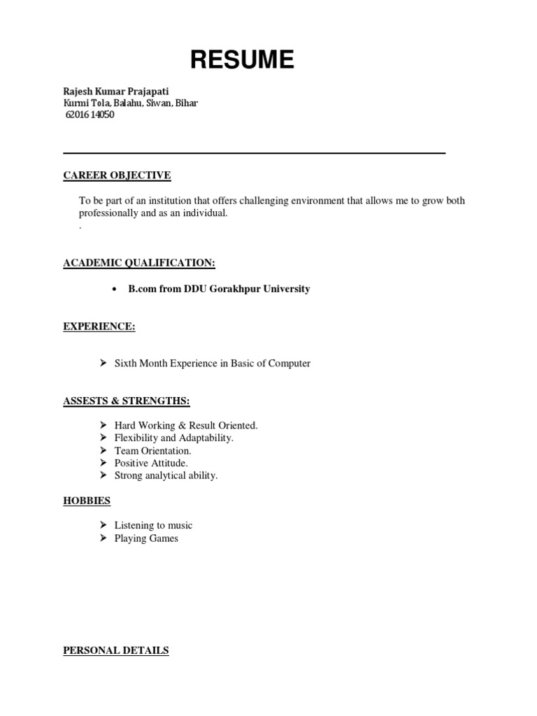 Rajesh_Kumar_Prajapati_Resume PDF