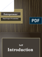 Entrepreneur: Final Project Presentation