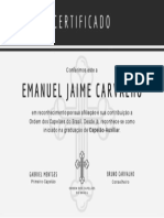 Certificado de Capelão-Auxiliar da Ordem dos Capelães do Brasil