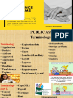 Public Assistance Terminology-Vocabulary.