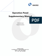 Operation Panel Supplementary Manual: 0739B-1011 (En) Original Instructions