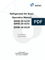 Refrigerated Air Dryer Operation Manual IDF6E-20-X139 IDF6E-20-X141 IDF8E-20-X139