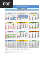 Academic Calendar: JULY 2021-JUNE 2022