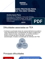 Atividades práticas para criança TEA não verbal