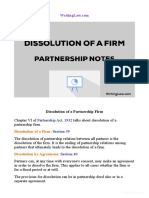 Dissolution of A Partnership Firm