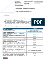 Document de Informare Cu Privire La Comisioane CCB Cont EUR