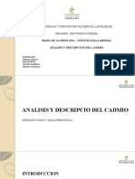 Analisis y Descripcion Del CADMIO