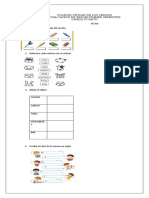 Evaluación de Inglés 1