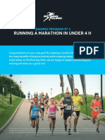 Running A Marathon in Under 4 H: Training Program N 2