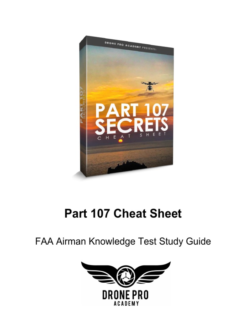 Part 107 Drone Exam Cheat Sheet | PDF | Fog | Aviation