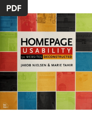 Homepage Usability 50 Websites Weconstructed by Nielsen Jakob