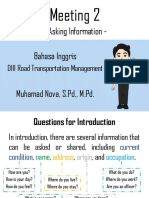 Meeting 2. Asking Information