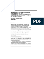 Descentralização Fiscal e Participação em Experiências Democráticas Retardatárias