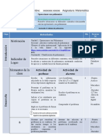 Ejmplo de Plan de Lección de Matematica