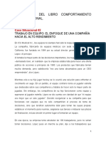 E ANALISIS Y COMPORTAMIENTO ORGANIZACIONAL Caso Situacional #2 Enfoque de Una Compañia Hacia El Alto Rendimiento