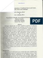 Towards Effective Organization of Traditional Sports and Games in Nigeria Issues and Challenges. by a.O. Okunbor, And S.O Aibueku