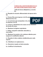 Normas de Convivencia de La Institucion Educativa 2022