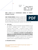 Oposicion Ante Municipalidad de Tambillo