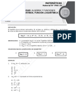 PMA-29 - Logaritmos, Funcion Logaritmica