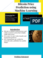 Bitcoin Price Prediction Using Machine Learning: Presented by