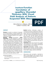 Structure-Function Correlation of Juxtapapillary Choroidal Thickness With Visual Field Analysis of Patients Suspected With Glaucoma