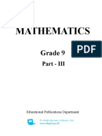 Grade 09 Mathematics Part III Textbook English Medium - New Syllabus