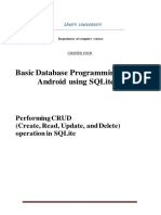Performing CRUD operations in Android SQLite database
