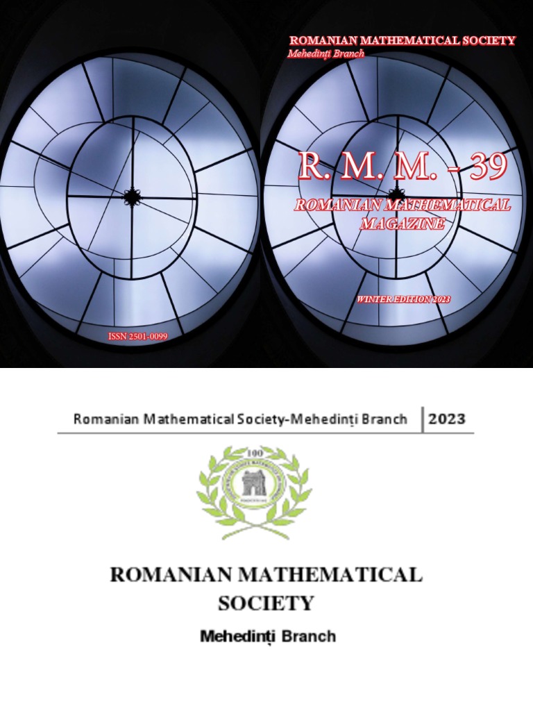 Romanian Mathematical Magazine Winter 2023 | PDF | Inequality ...