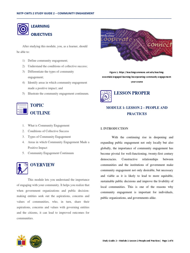 Community Engagement Study Guide 2 Lesson 2 People And Practices Pdf