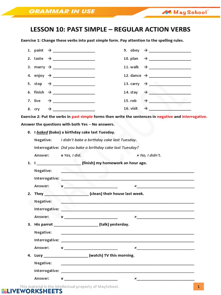 Past Tense | PDF | Language Mechanics | Grammar