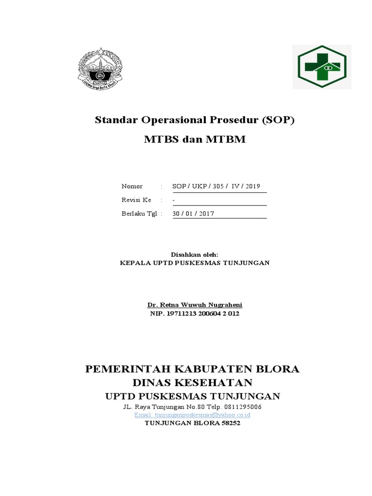 SOP Pelayanan MTBS dan MTBM Puskesmas | PDF | Kesehatan Holistik ...