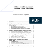 Bakardjieva - Legal and Economic Discourses On Legal Transplants