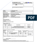 JNK Heaters Co. Ltd. Inspection Notification Request (INR)